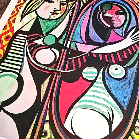 VTG Museum Print GIRL BEFORE A MIRROR by Pablo Picasso Printed in the U.S.A 1988 - Picture 14 of 14